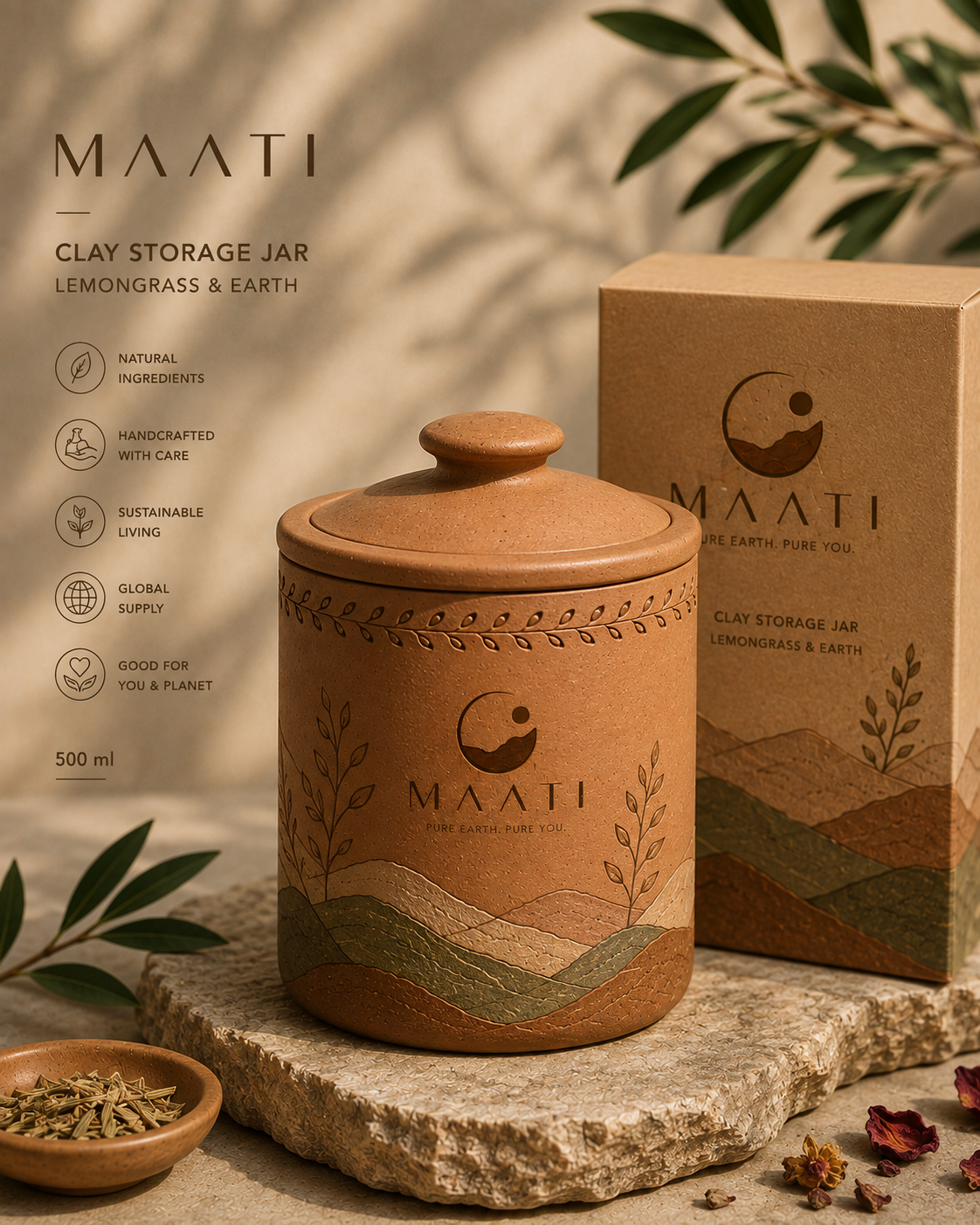 Terracotta storage jar